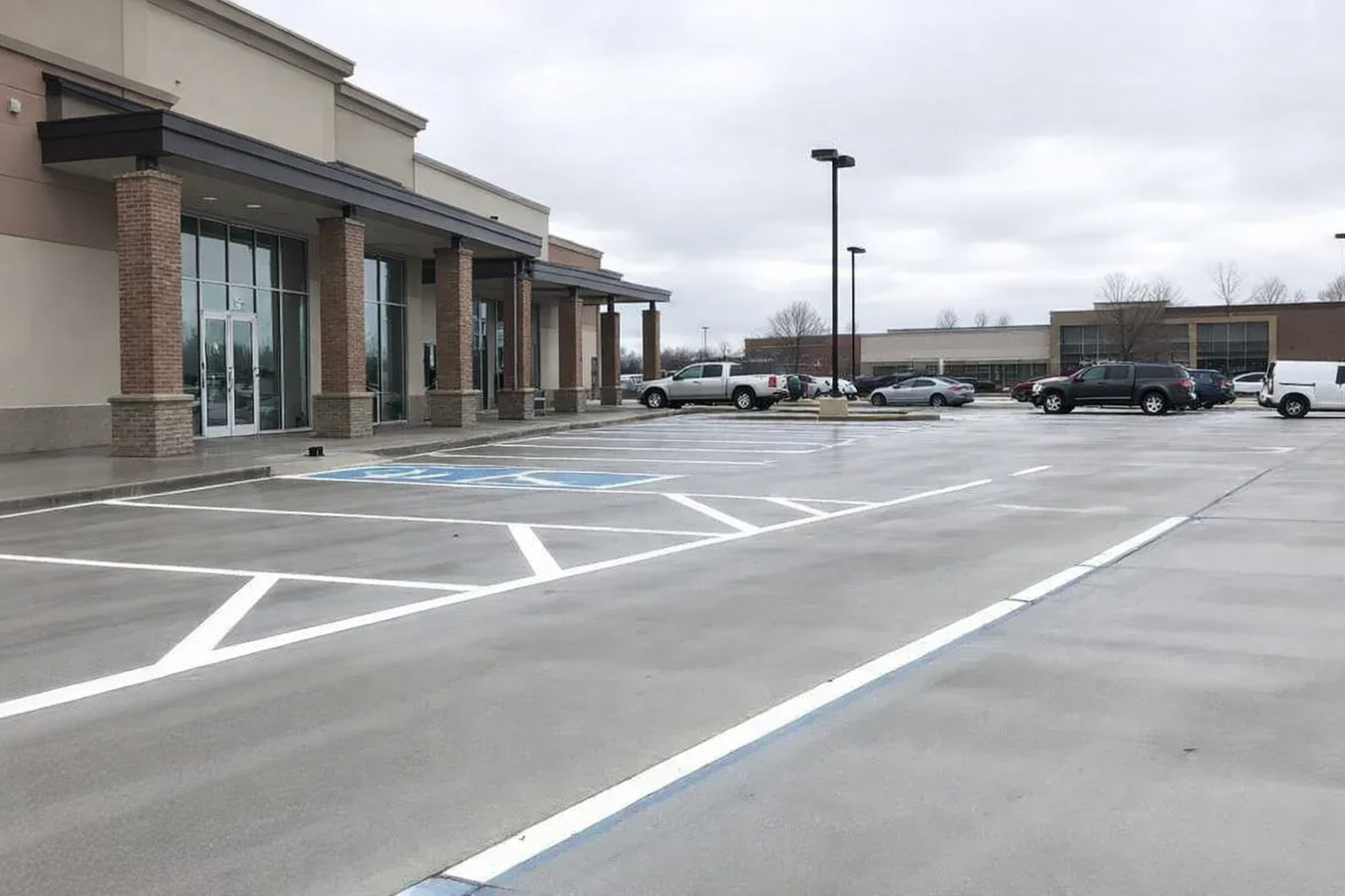 Concrete parking lot building in Fitchburg, MA